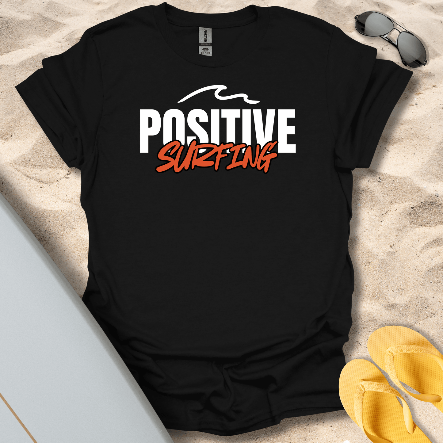 T-Shirt Black / S Cool Postive Surfer T-Shirt