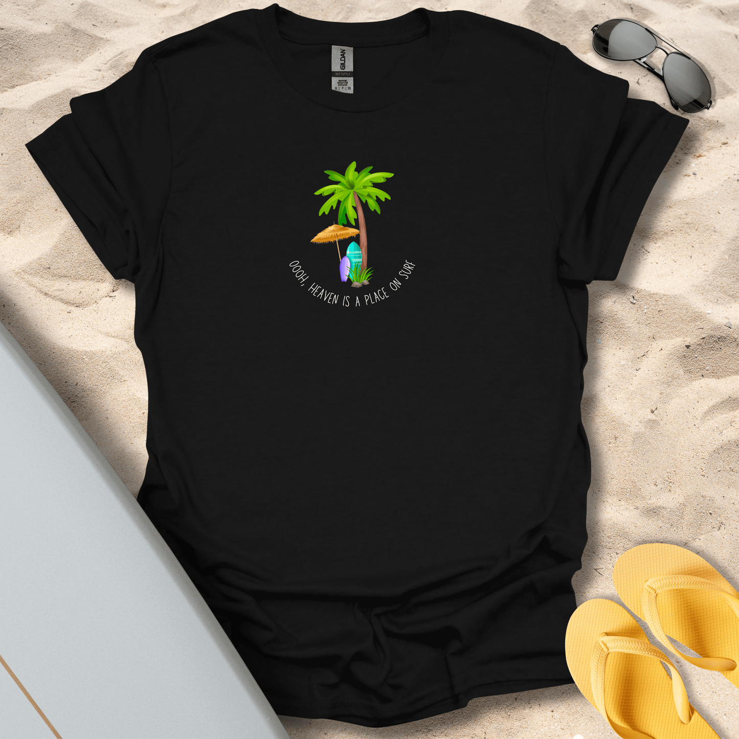 T-Shirt Black / S Heaven Is A Place On Surf T-Shirt