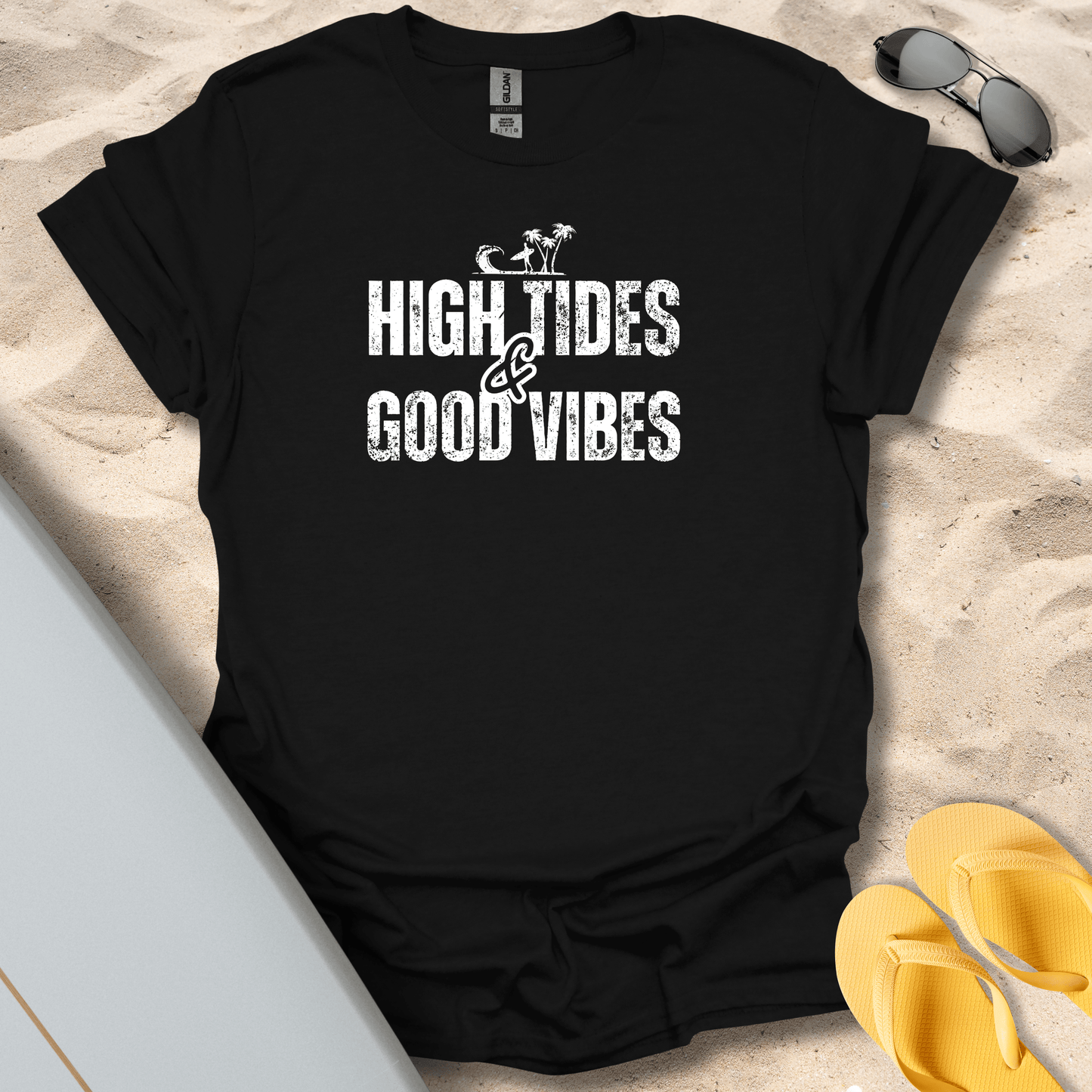 T-Shirt Black / S High Tides and Good Vibes T-Shirt