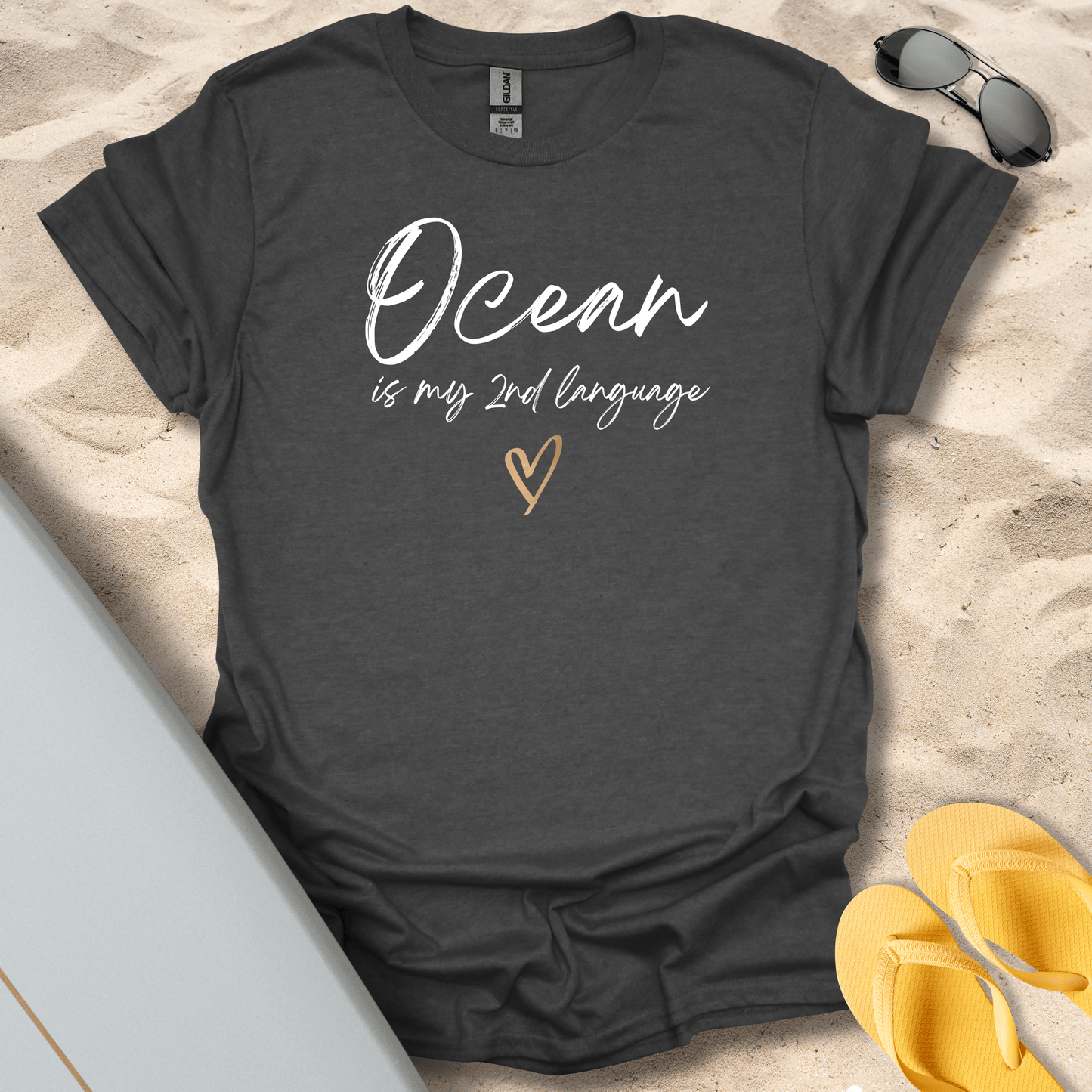 T-Shirt Dark Heather / S Ocean Is My 2nd Language T-Shirt