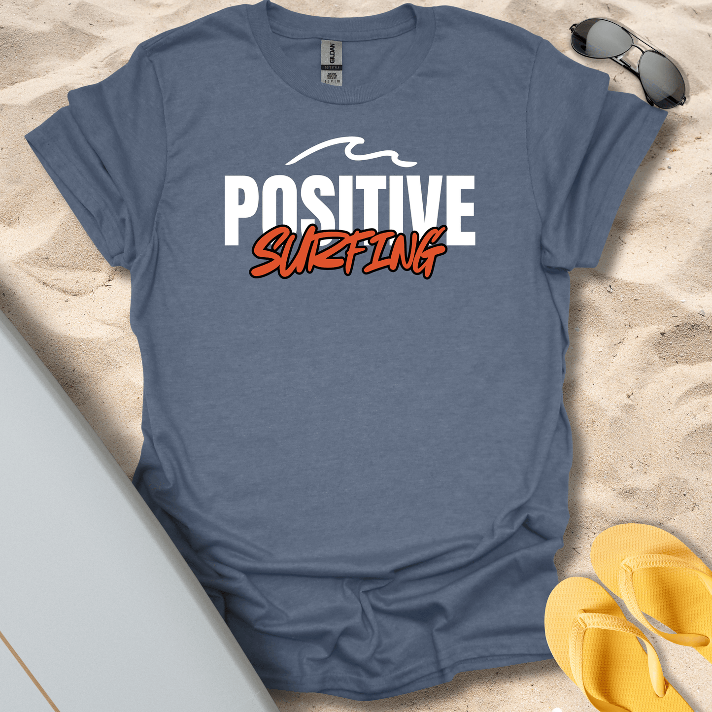 T-Shirt Heather Indigo / S Cool Postive Surfer T-Shirt