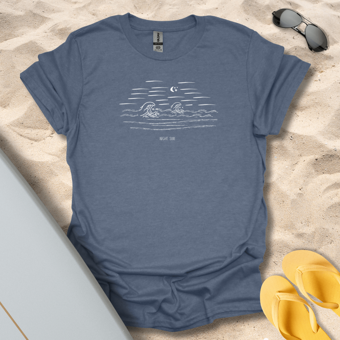 T-Shirt Heather Indigo / S Night Surf T-Shirt
