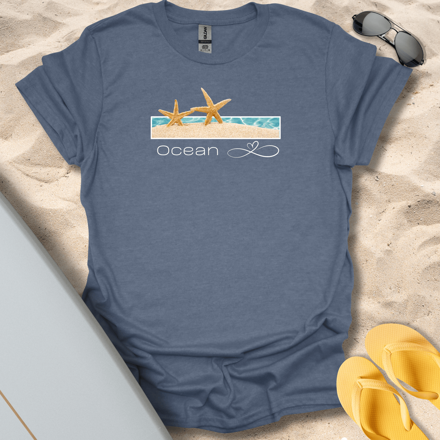 T-Shirt Heather Indigo / S Ocean Love T-Shirt