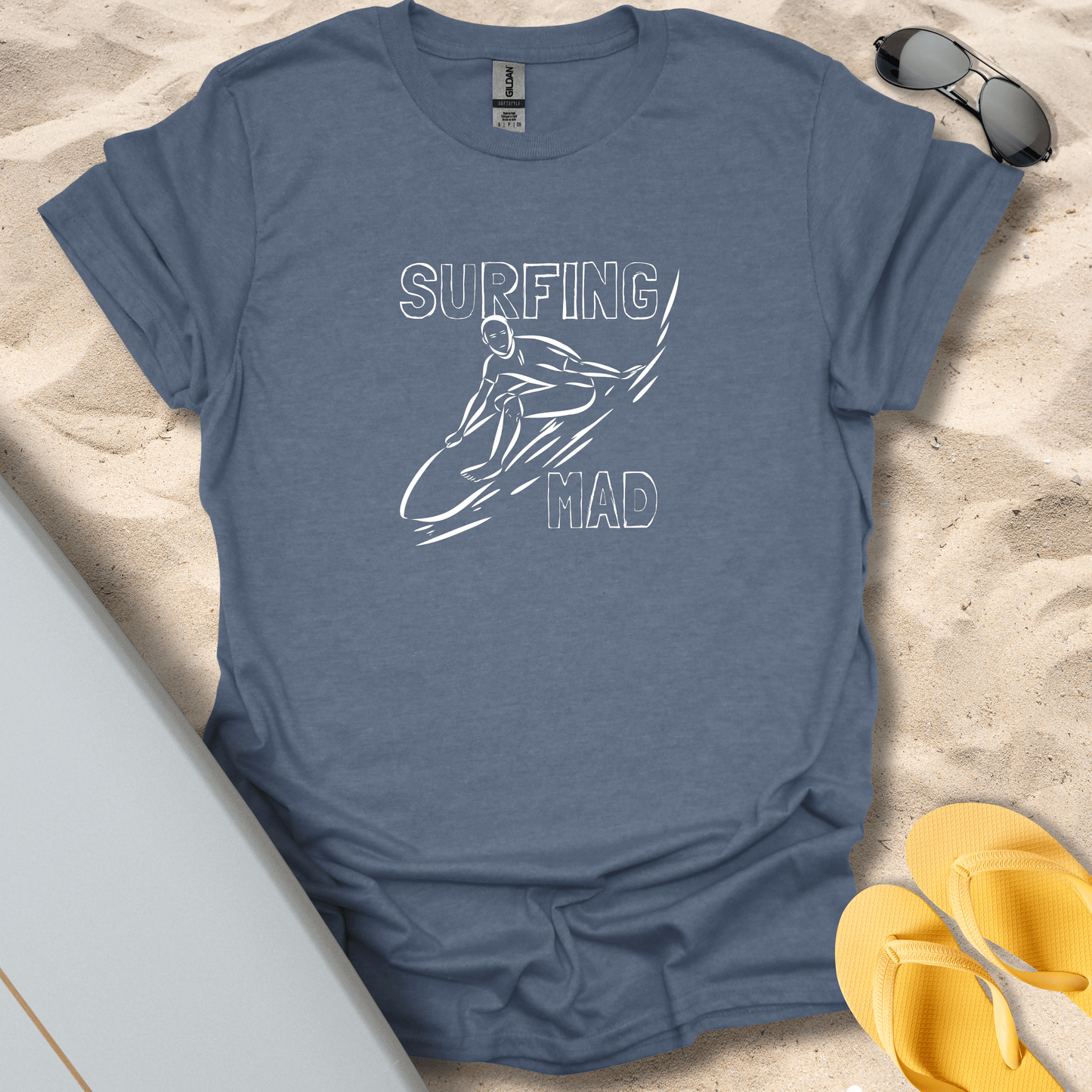T-Shirt Heather Indigo / S Surfing Mad T-Shirt