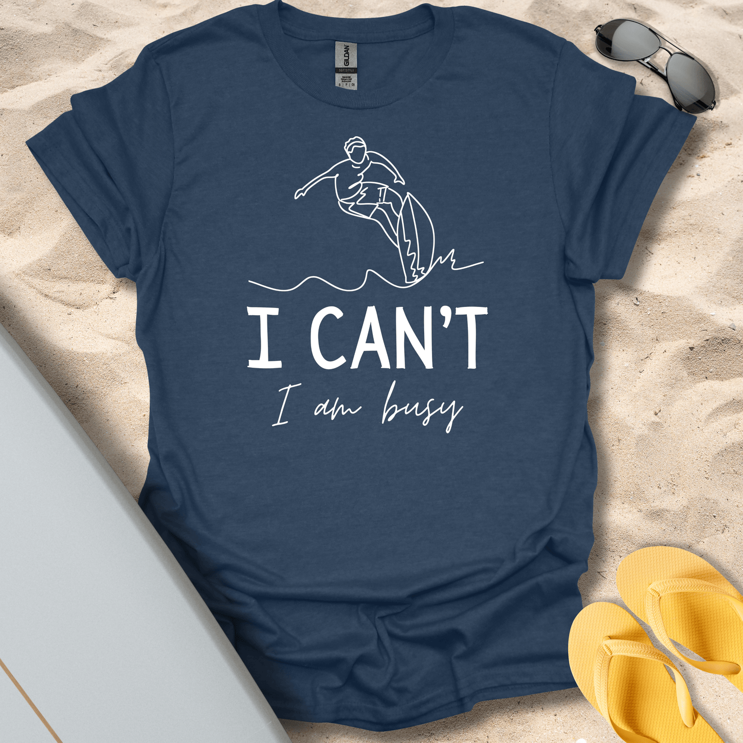 T-Shirt Heather Navy / S I Can't I'm Busy T-Shirt