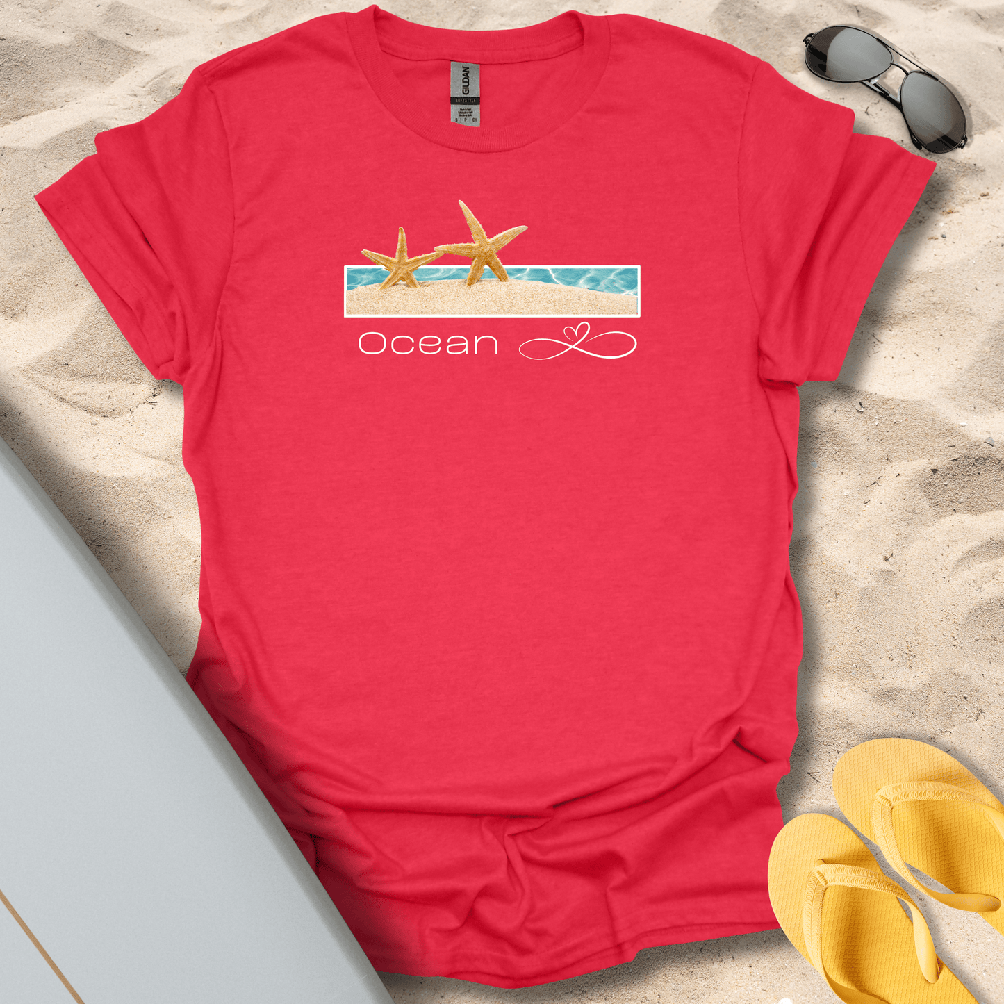 T-Shirt Heather Red / S Ocean Love T-Shirt