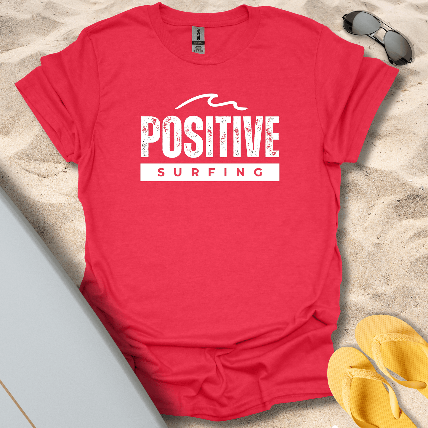 T-Shirt Heather Red / S Postive Surfer T-Shirt