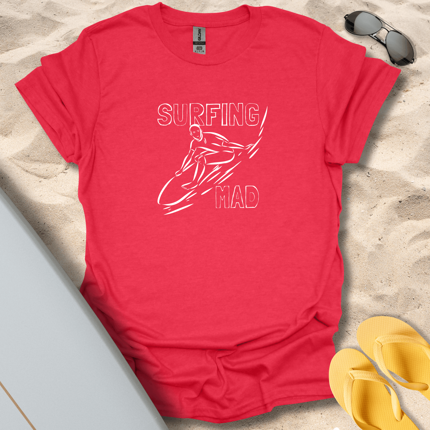 T-Shirt Heather Red / S Surfing Mad T-Shirt