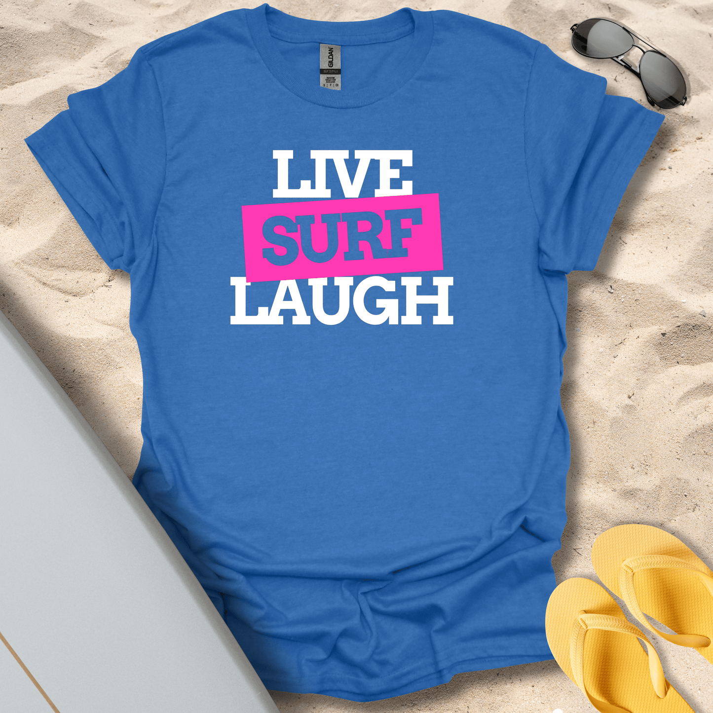 T-Shirt Heather Royal / S Live Surf Laugh T-Shirt