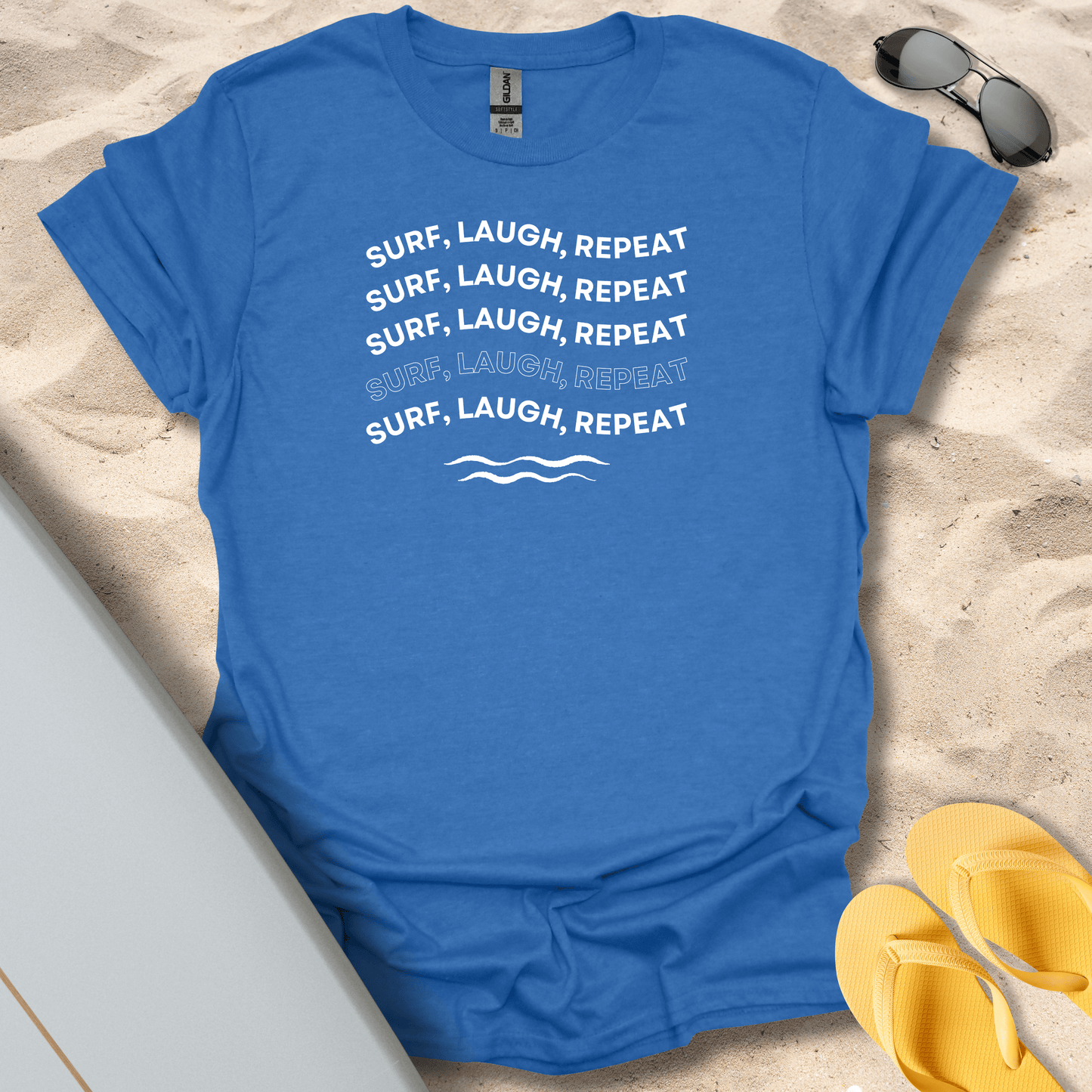 T-Shirt Heather Royal / S Surf Laugh Repeat T-Shirt