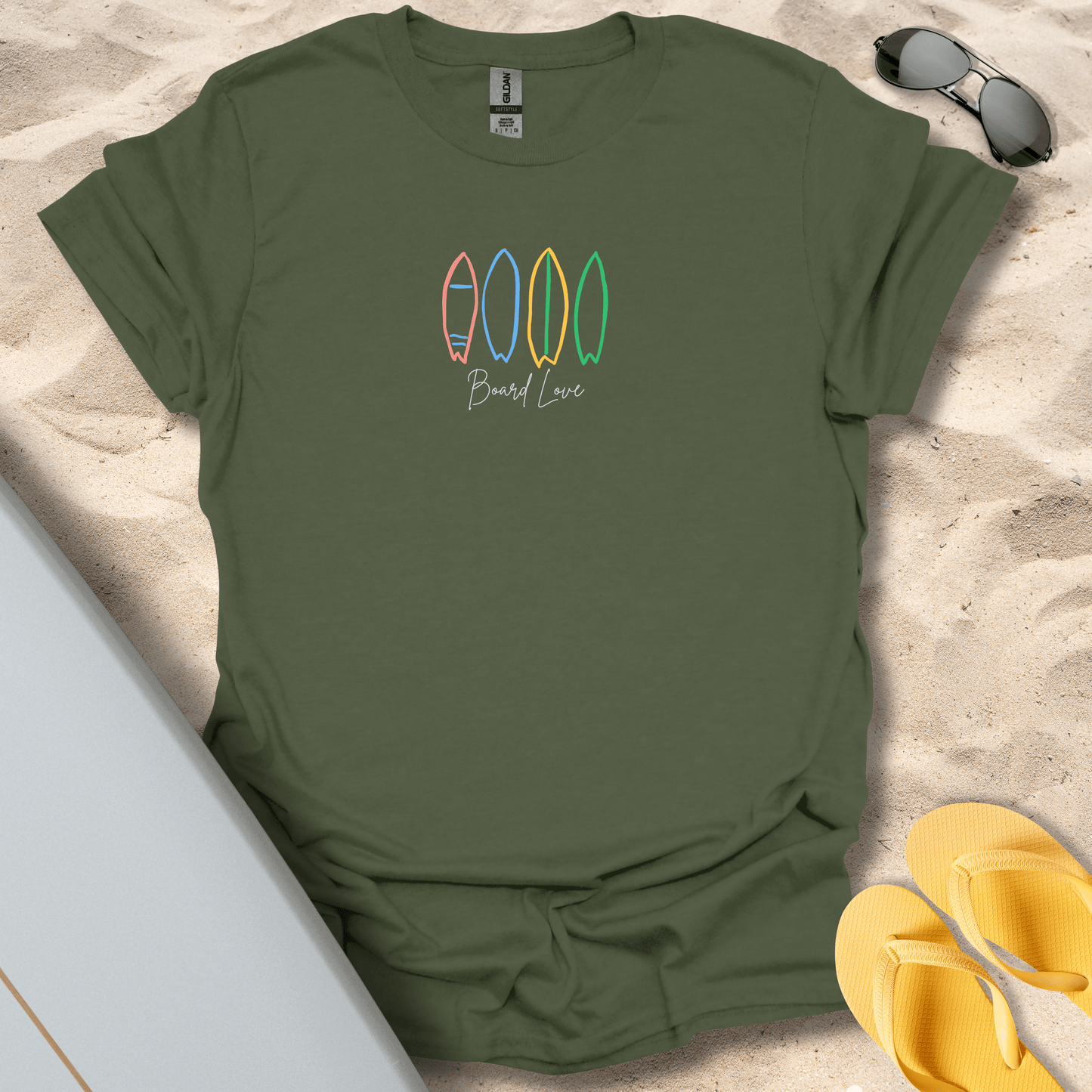 T-Shirt Military Green / S Board Love T-Shirt