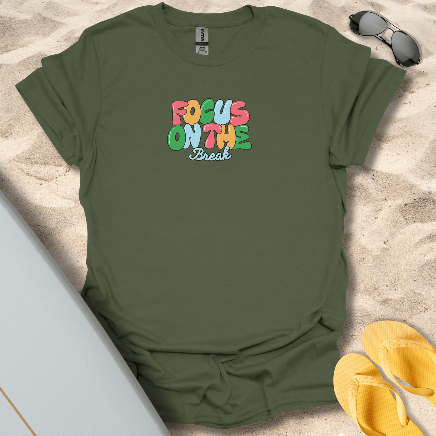 T-Shirt Military Green / S Focus On The Break T-Shirt