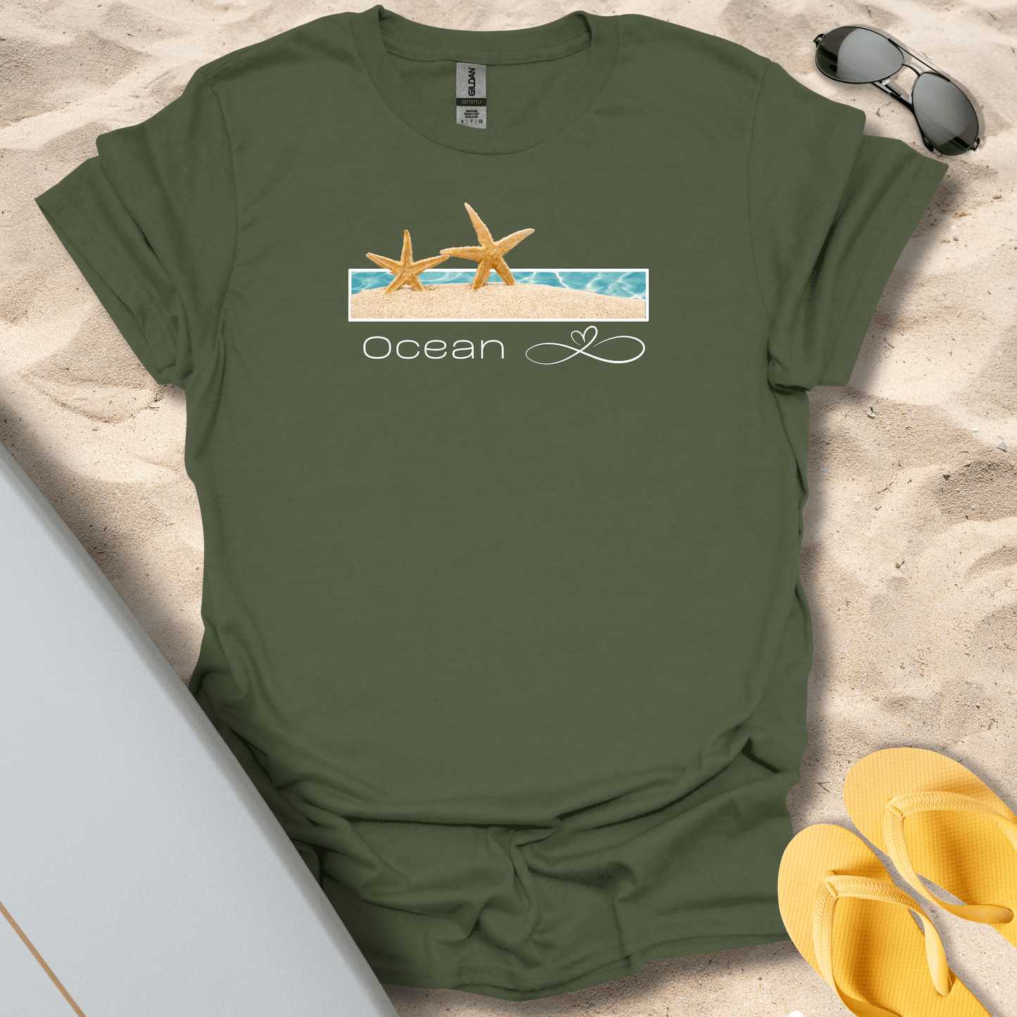T-Shirt Military Green / S Ocean Love T-Shirt