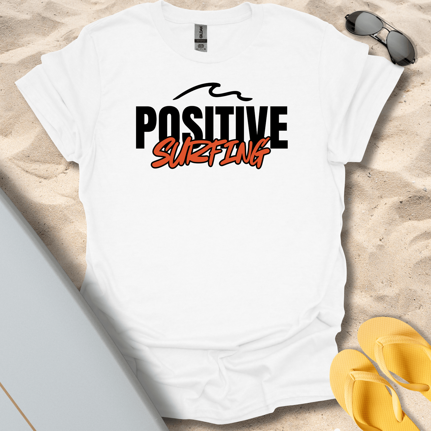 T-Shirt White / S Cool Postive Surfer T-Shirt
