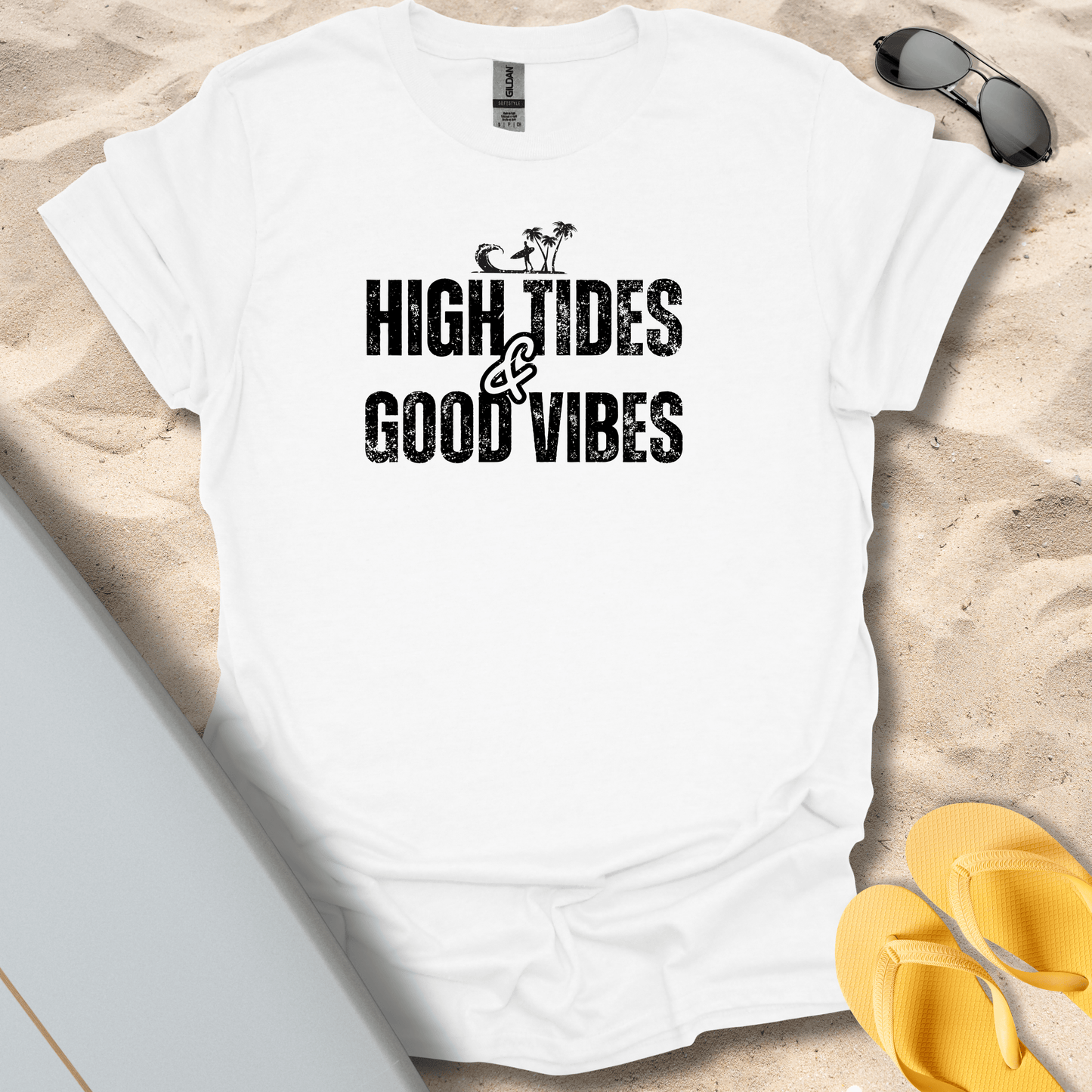 T-Shirt White / S High Tides and Good Vibes T-Shirt