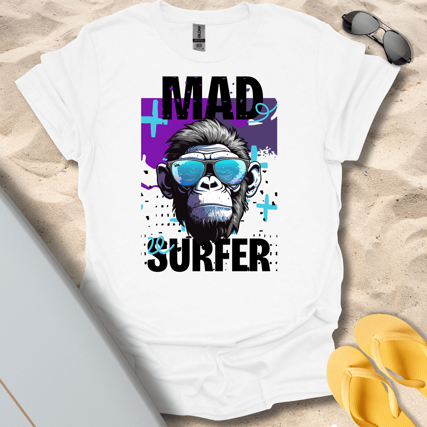 T-Shirt White / S Mad Surfer T-Shirt