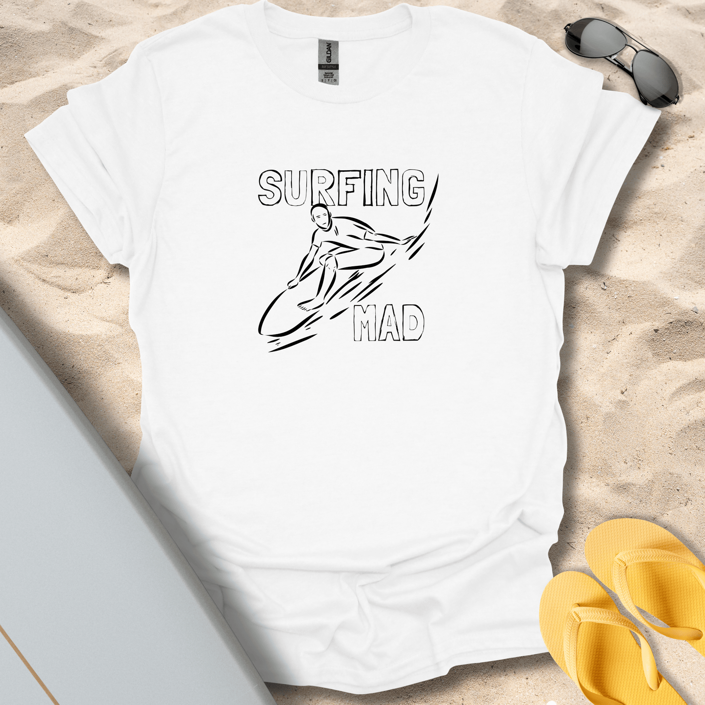 T-Shirt White / S Surfing Mad T-Shirt