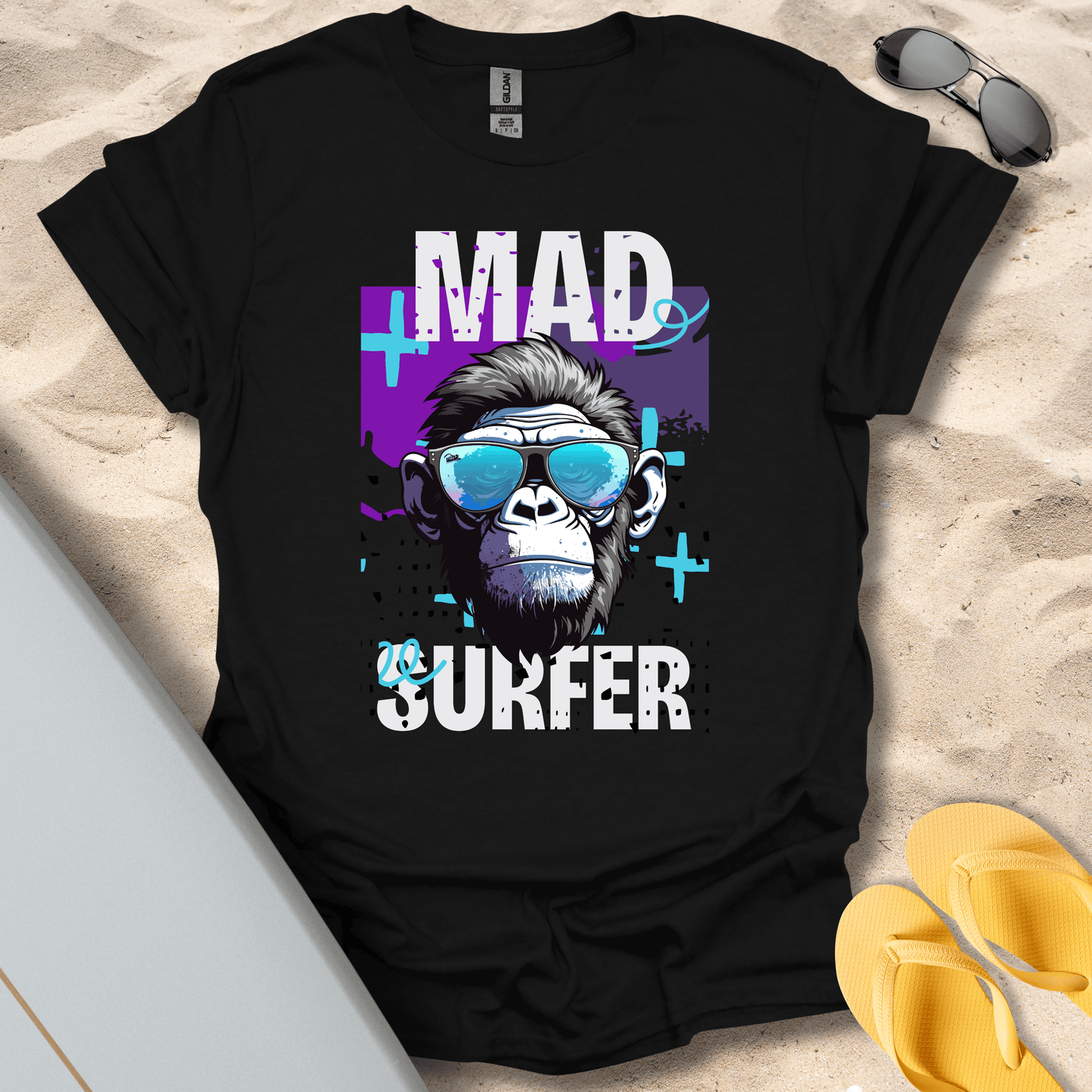 T-Shirt Black / S Mad Surfer T-Shirt