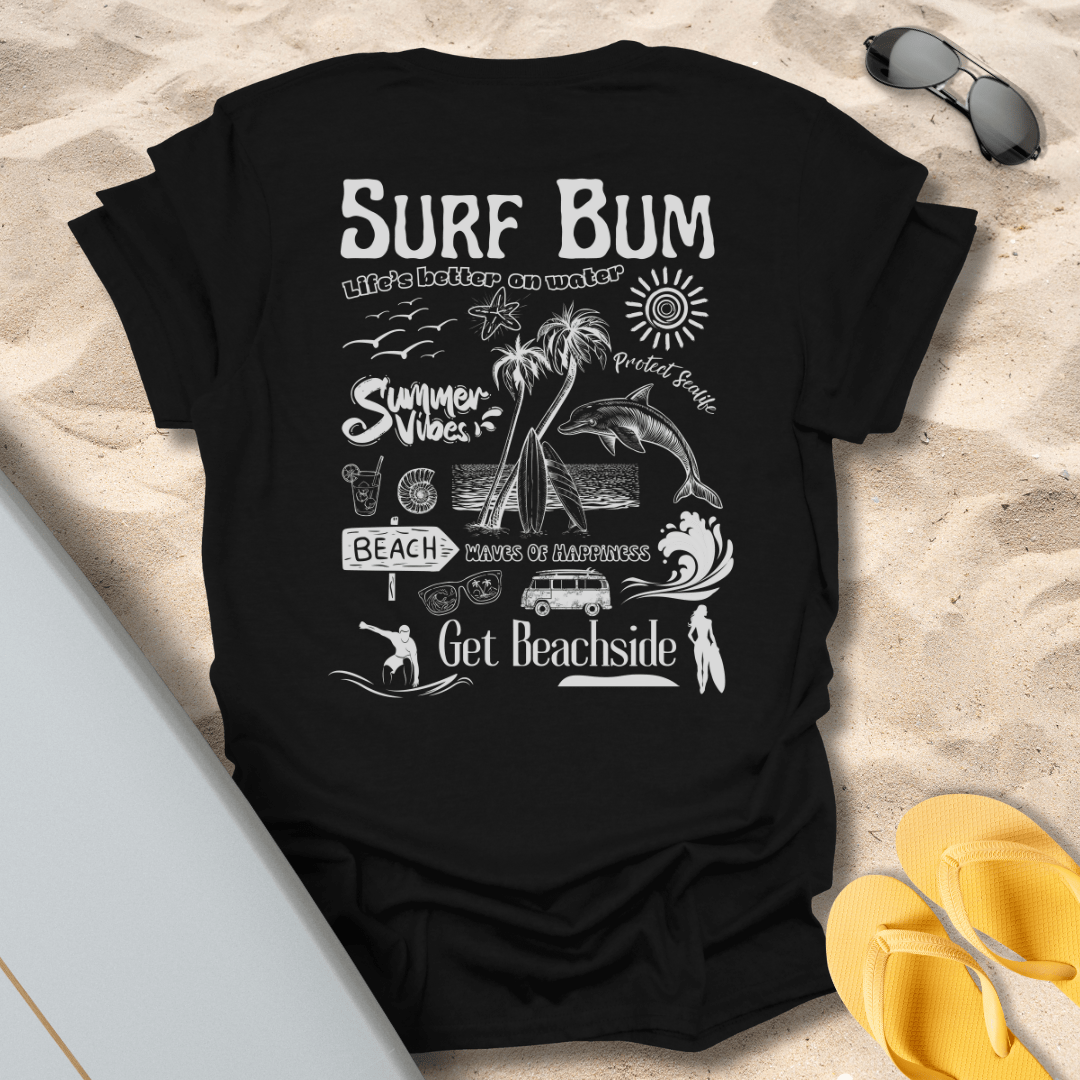 T-Shirt Black / S Surf Bum T-Shirt