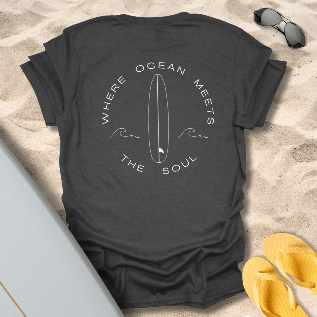 T-Shirt Dark Heather / S Where Ocean Meets The Soul T-Shirt