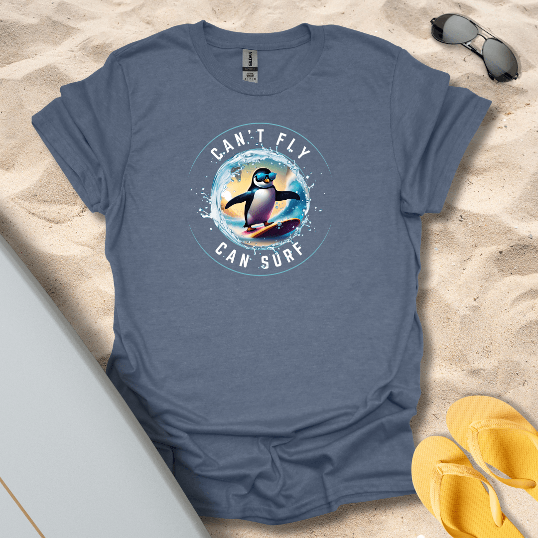 T-Shirt Heather Indigo / S Can't Fly, Can Surf T-Shirt