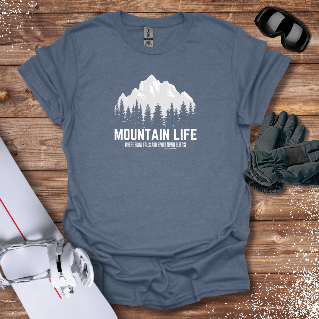 T-Shirt Heather Indigo / S Mountain Life T-Shirt