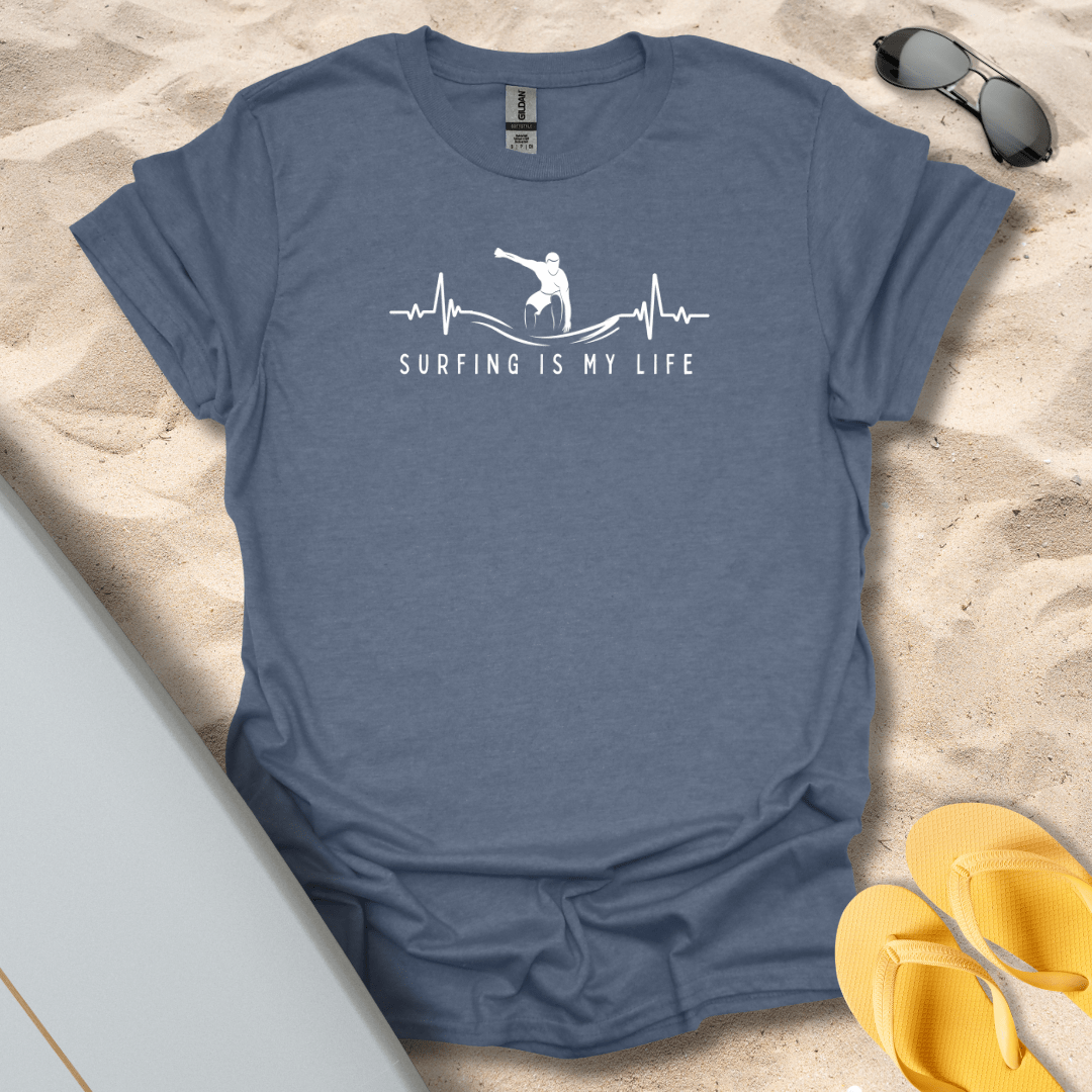 T-Shirt Heather Indigo / S Surfing Is My Life T-Shirt