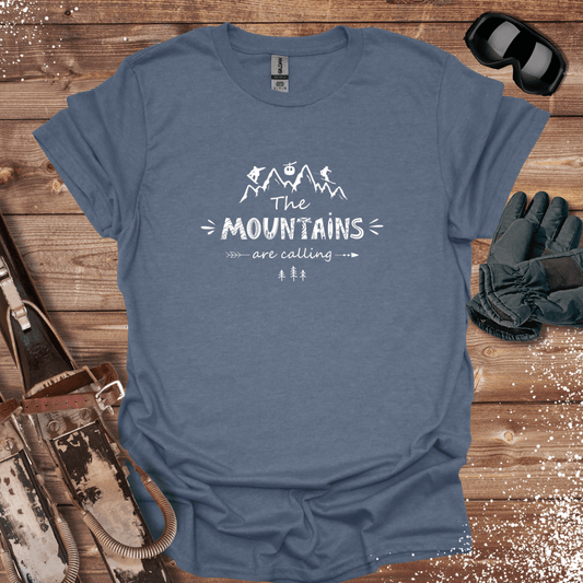 T-Shirt Heather Indigo / S The Mountains Are Calling T-Shirt