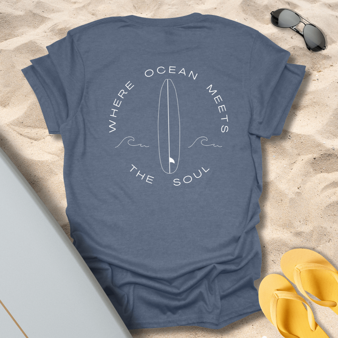 T-Shirt Heather Indigo / S Where Ocean Meets The Soul T-Shirt