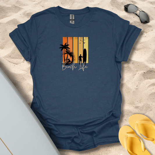 T-Shirt Heather Navy / S Beach Life T-Shirt