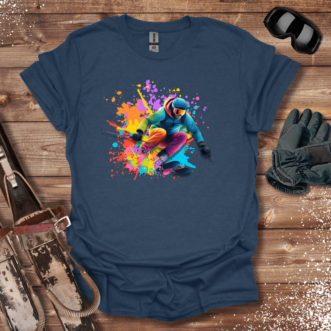 T-Shirt Heather Navy / S Ski Color Burst T-Shirt