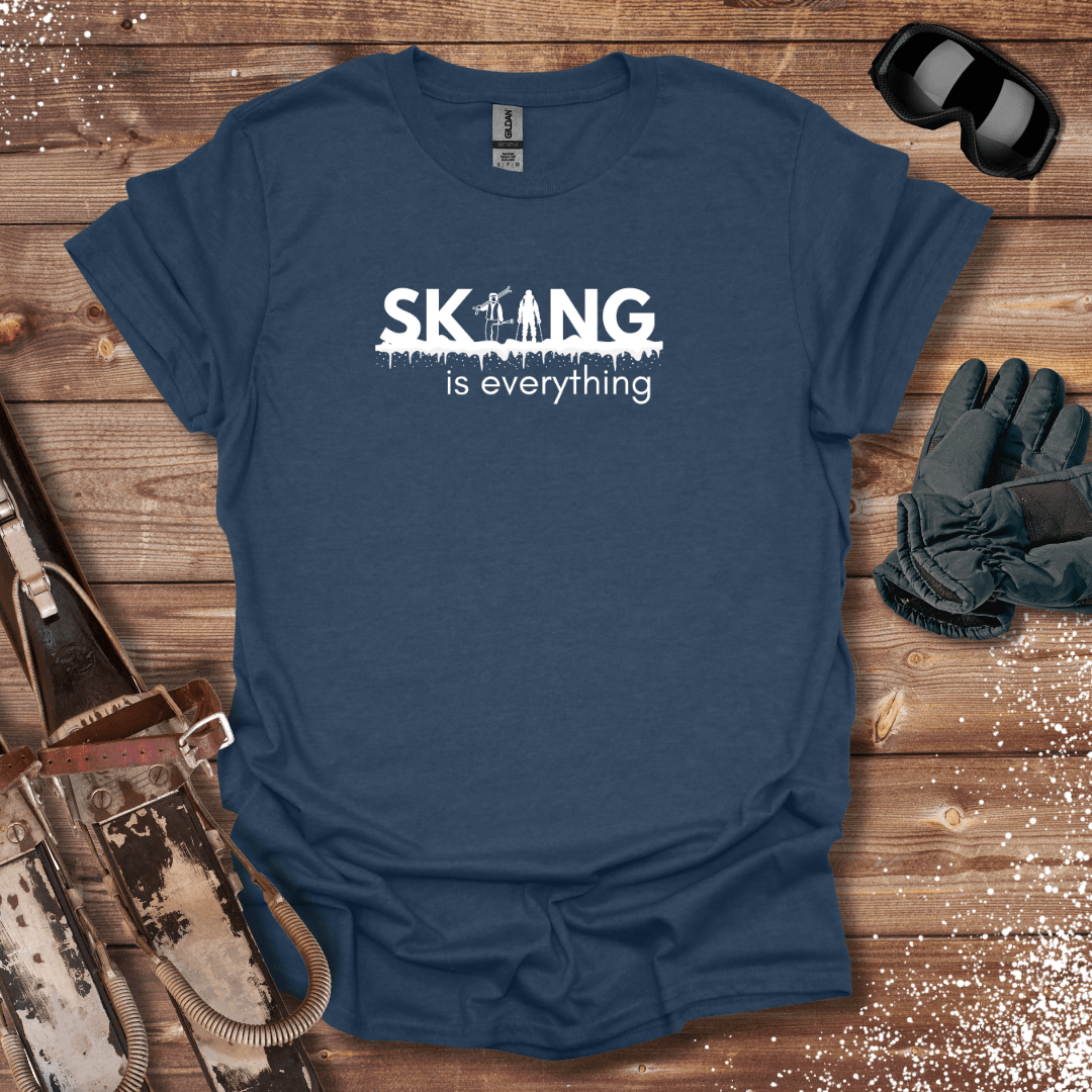 T-Shirt Heather Navy / S Skiing Is Everything T-Shirt