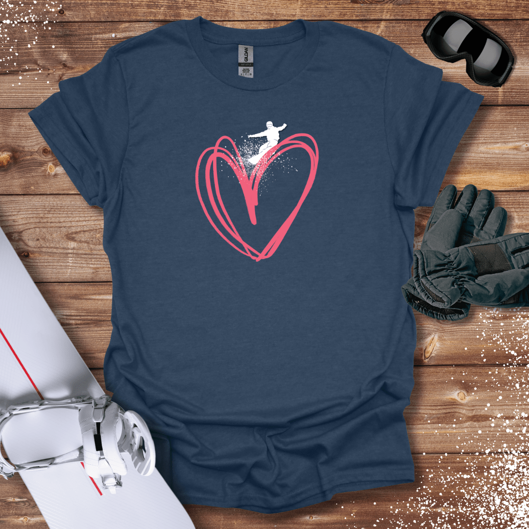 T-Shirt Heather Navy / S Snowboard Love T-Shirt