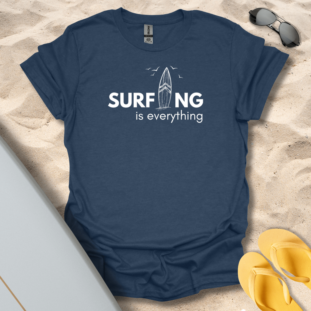 T-Shirt Heather Navy / S Surfing is Everything T-Shirt