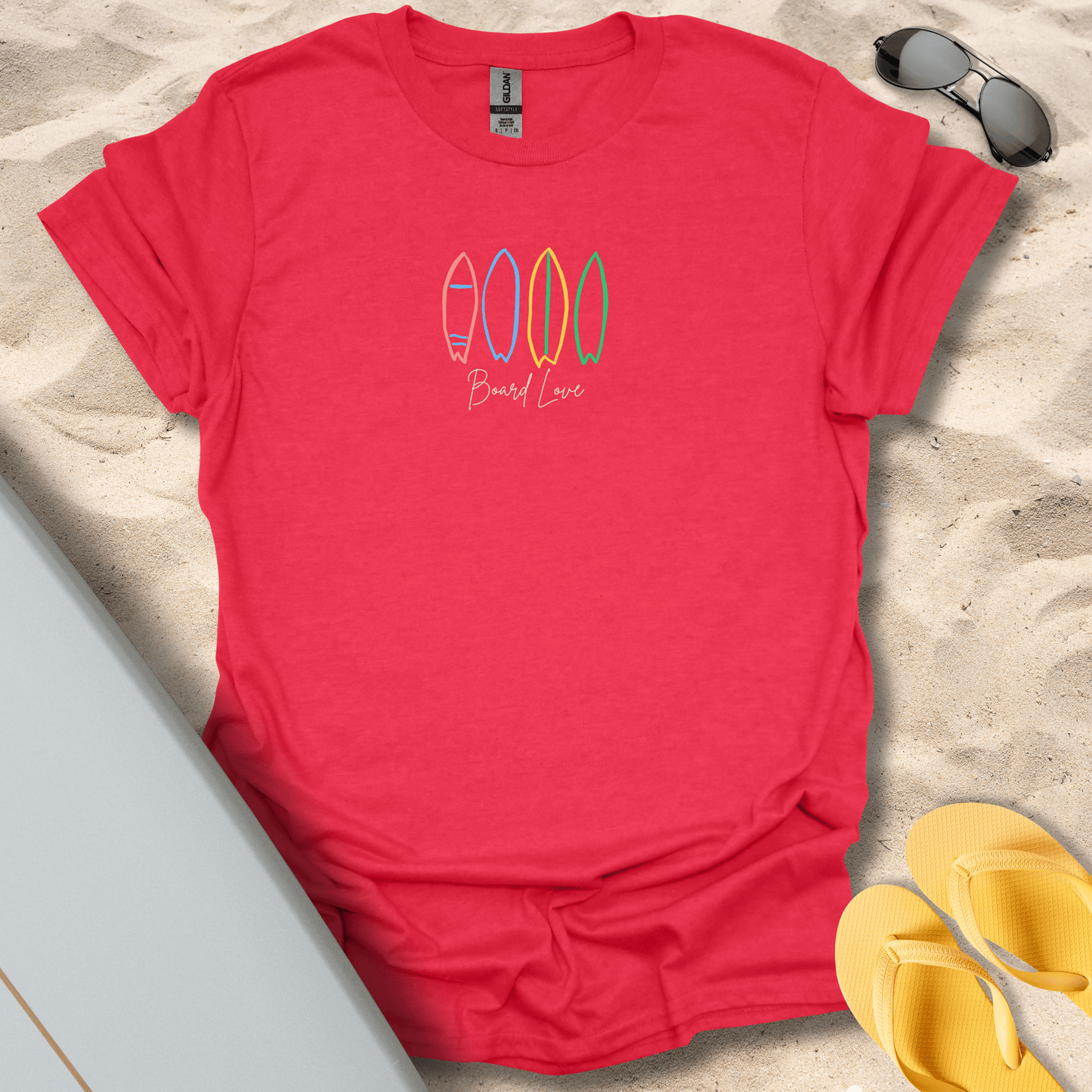 T-Shirt Heather Red / S Board Love T-Shirt