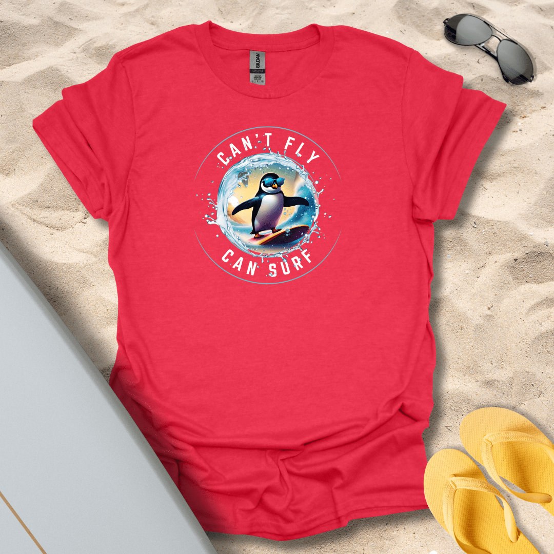 T-Shirt Heather Red / S Can't Fly, Can Surf T-Shirt