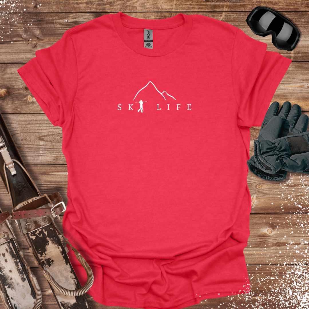 T-Shirt Heather Red / S Ski Life T-Shirt