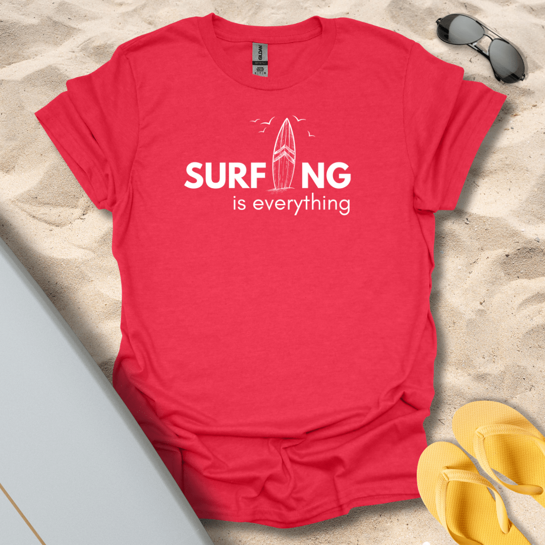 T-Shirt Heather Red / S Surfing is Everything T-Shirt