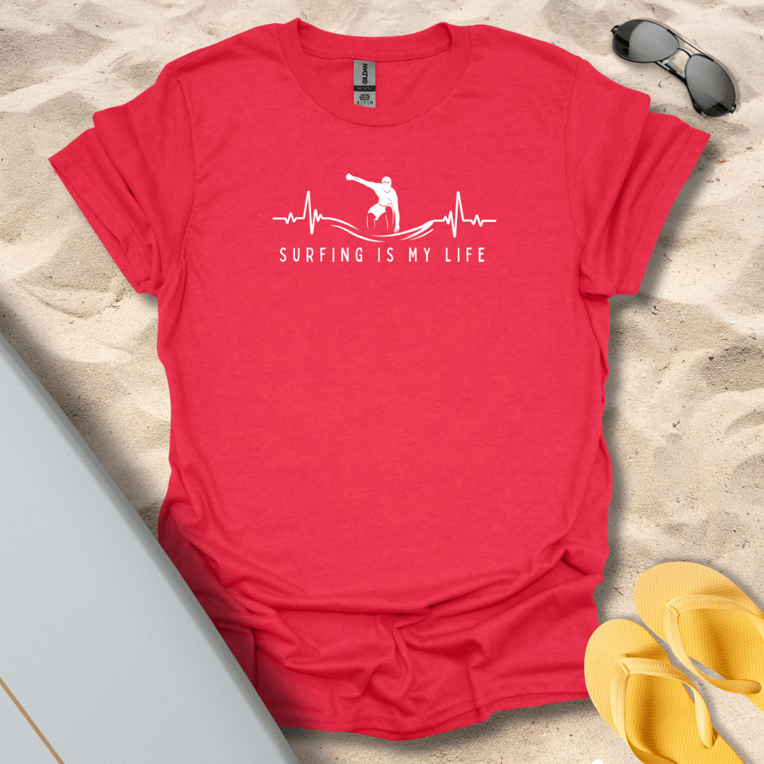 T-Shirt Heather Red / S Surfing Is My Life T-Shirt