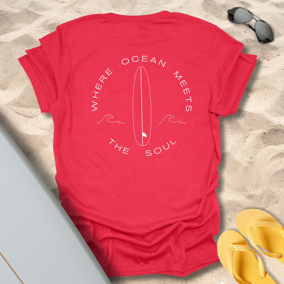 T-Shirt Heather Red / S Where Ocean Meets The Soul T-Shirt