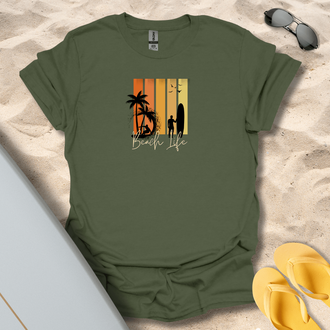 T-Shirt Military Green / S Beach Life T-Shirt