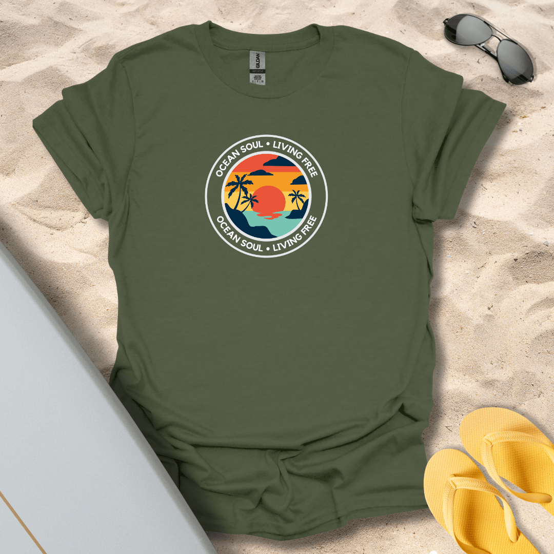 T-Shirt Military Green / S Ocean Soul T-Shirt