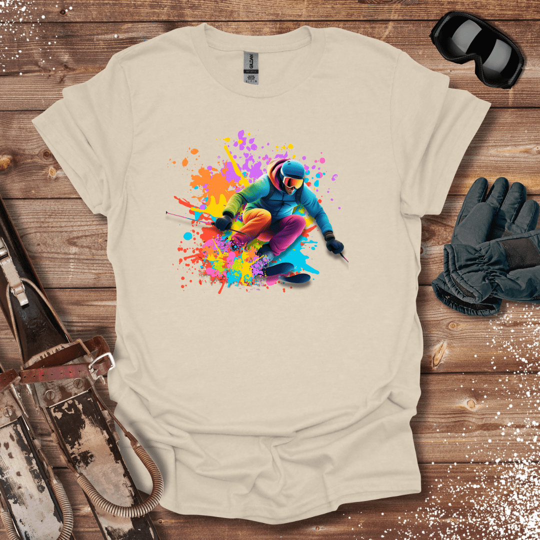 T-Shirt Natural / S Ski Color Burst T-Shirt