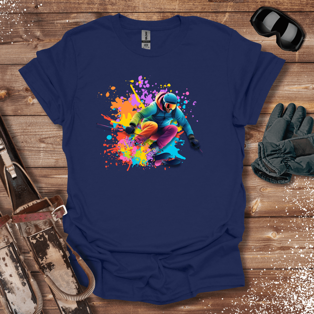 T-Shirt Navy / S Ski Color Burst T-Shirt