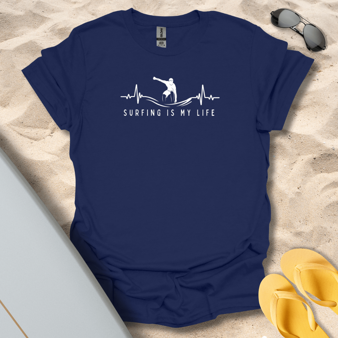 T-Shirt Navy / S Surfing Is My Life T-Shirt