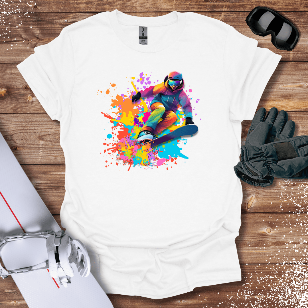 T-Shirt White / S Snowboard Color Burst T-Shirt