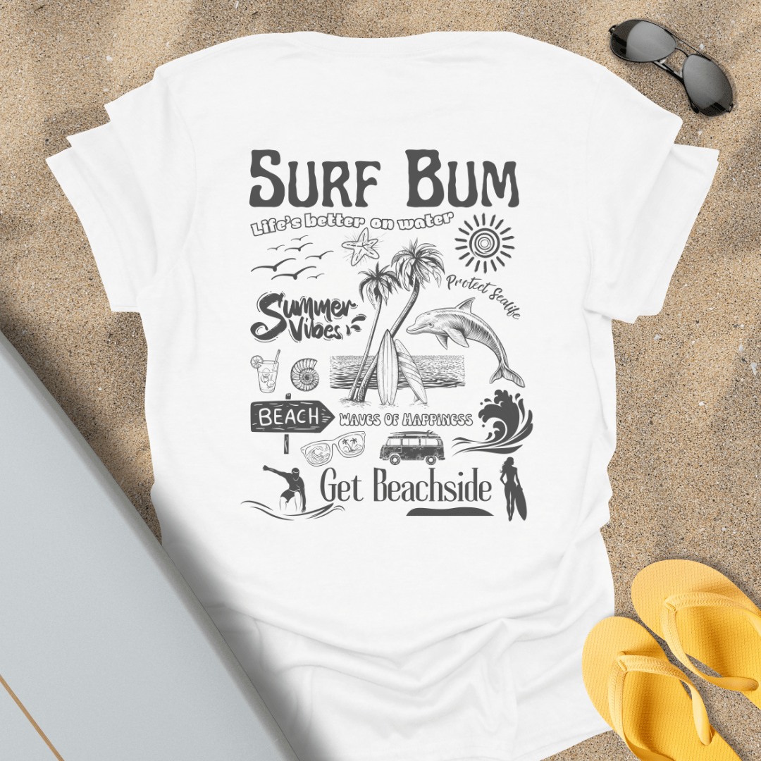 T-Shirt White / S Surf Bum T-Shirt